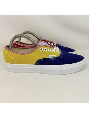 VANS Authentic Sunshine Multi Shoes Yellow Red Blue Women’s Size 9